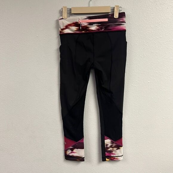 Lululemon Women's Medium Rise Pace Rival Stretch Cropped‎ Leggings Size 2 - Picture 4 of 8